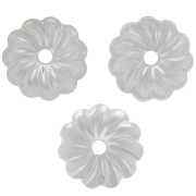 Coupelles striées 7 mm - Placage Argent fin x20