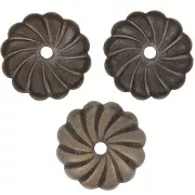 Coupelles striées 9 mm - Bronze x20
