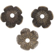 Coupelles fleurs travaillées 8.5 mm - Bronze x20