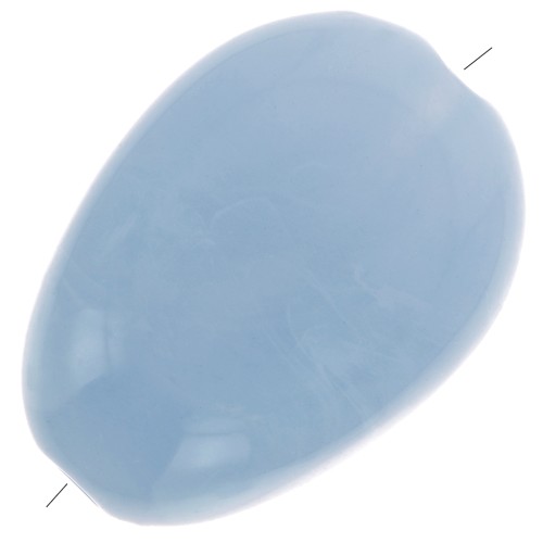 Perles plates irrégulières 18x13 mm en acrylique - Bleu gris Marbré x10