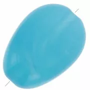 Perles plates irrégulières 18x13 mm en acrylique - Bleu Marbré x10