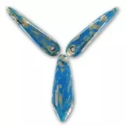 Dagues en verre 5x16 mm Capri Blue Picasso x50