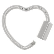 Fermoir coeur à visser 15x16 mm - Argent 925 x1