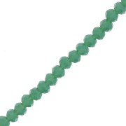 Perles rondelles facettées - rondes aplaties -3x2.5 mm - Teal x43cm|raw }}