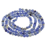 Perles  rondes facettées 3 mm en pierre gemme  - Sodalite x38cm|raw }}