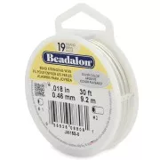 Fil Cablé 19 brins 0.46 mm - Beadalon - Argenté x9,2m