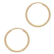 Créoles 14 mm - Fil 1.2 mm - Gold filled (or laminé) x2