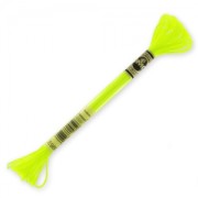 Fil à broder DMC Mouliné Effet Lumière Jaune Fluo (980) x8m
