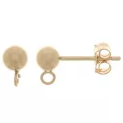 Clous d'oreilles boule anneau ouvert 4 mm - Gold filled (or laminé)  x20