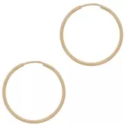 Créoles 21 mm - Fil 1.3 mm - Gold filled (or laminé) x2