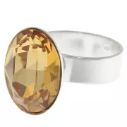 Bague réglable pour cabochon PureCrystal 4120 18x13 mm Taille 54 à 58 - Argent 925