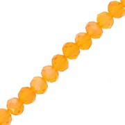 Perles rondelles facettées - rondes aplaties - 4x3.5 mm Topaz AB x44cm