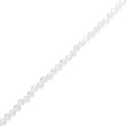 Perles rondelles facettées - rondes aplaties - 4x3.5 mm Crystal AB x41cm