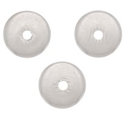 Perles rondelles Heishi - disques plats percés 5x1 mm - Argenté x10