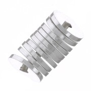 Perles rondelles Heishi - disques plats percés 4x0.5 mm - Argenté x50