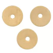 Perles rondelles Heishi - disques plats percés 5x0.5 mm - Doré à l'or fin x50