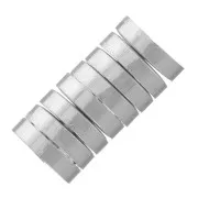 Perles rondelles Heishi - disques plats percés 4x1 mm - Argenté x10