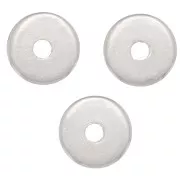 Perles rondelles Heishi - disques plats percés 4x1 mm - Argenté x50