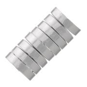 Perles rondelles Heishi - disques plats percés 4x1 mm - Argenté x50