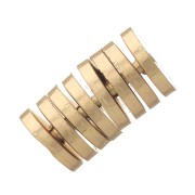 Perles rondelles Heishi - disques plats percés 4x0.7 mm - Doré à l'or fin x50