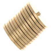 Perles rondelles Heishi - disques plats percés 6x0.5 mm - Doré à l'or fin x10