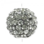 Ronde plasticine strass 10 mm Black Diamond x1