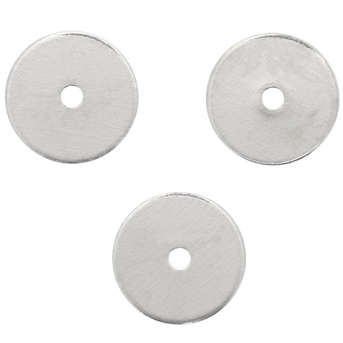 Perles rondelles Heishi - disques plats percés 6x0.5 mm - Argenté x10