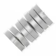 Perles rondelles Heishi - disques plats percés 6x1 mm - Argenté x10