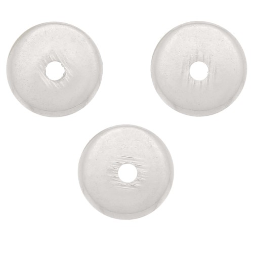 Perles rondelles Heishi - disques plats percés 5x0.5 mm - Argent 925 x6
