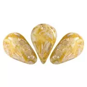 Perles en verre Amos® par Puca® 5x8 mm - Opaque White New Picasso x10g