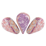 Perles en verre Amos® par Puca® 5x8 mm - Opaque White Bronze x10g