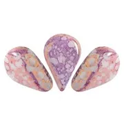 Perles en verre Amos® par Puca® 5x8 mm - Opaque White Bronze x10g