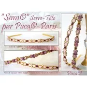 Perles en verre Amos® par Puca® 5x8 mm - Light Pink Opal Luster x10g