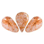 Perles en verre Amos® par Puca® 5x8 mm - Light Pink Opal Tweedy x10g