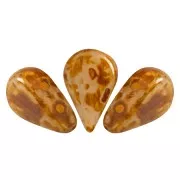 Perles en verre Amos® par Puca® 5x8 mm - Light Pink Opal Travertin x10g