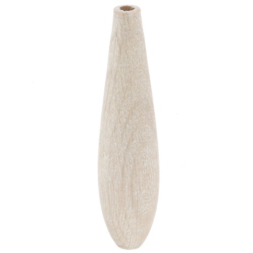 Grosse perle goutte en bois brut à décorer par Puca® support bois Jerry - 40x10 mm