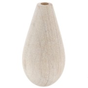 Grosse perle poire en bois brut à décorer par Puca® support bois Jesse - 30x15 mm