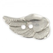 Bouton aile en résine CCB 28 mm rhodié mat x1