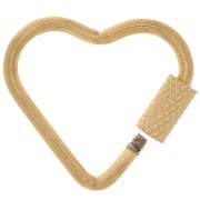 Fermoir coeur à visser 23x25 mm en Acier inoxydable 304L Doré x1