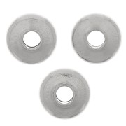 Perles rondelles Heishi - disque plat 6x2 mm - Acier inoxydable 304 x15