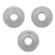 Perles rondelles Heishi - disque plat 6x2 mm - Acier inoxydable 304 x15