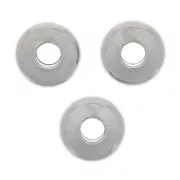 Perles rondelles Heishi - disque plat 5x2 mm - Acier inoxydable 304 x20