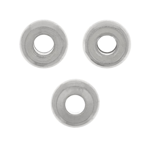 Perles rondelles Heishi - disque plat 4x2 mm - Acier inoxydable 304 x20
