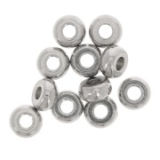 Perles rondelles Heishi - disque plat 4x2 mm - Acier inoxydable 304 x20