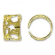 Bagues d'oreilles Etoiles et Coeurs 9.5x6 mm doré x10
