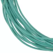 Cordon cuir 1,5 mm Turquoise x 2 m