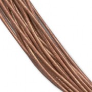 Cordon cuir 1,5 mm Bronze métallisé x 2 m