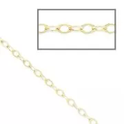 Chaîne maille Forçat limée 1.6 mm - Gold filled (or laminé) x50cm