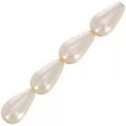 Perles nacrées Preciosa - Pearshape Pearl 10x6 mm - Light Creamrose x10