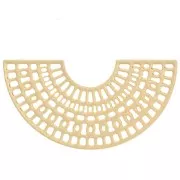 Intercalaire demi-lune multi-trous 35.5x18 mm - Doré x1